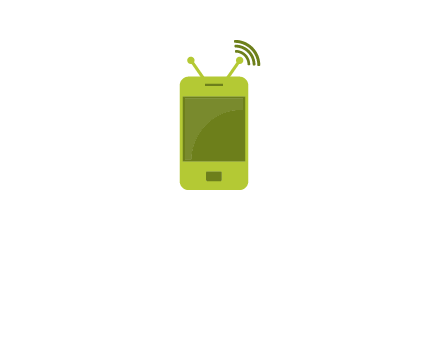 mobile with antenna icon