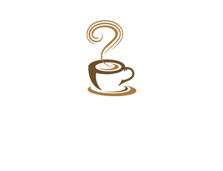 round steam on coffee cup logo