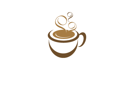 abstract coffee and steam logo