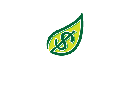 dollar in leaf logo