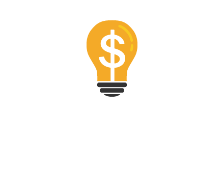 dollar in bulb logo