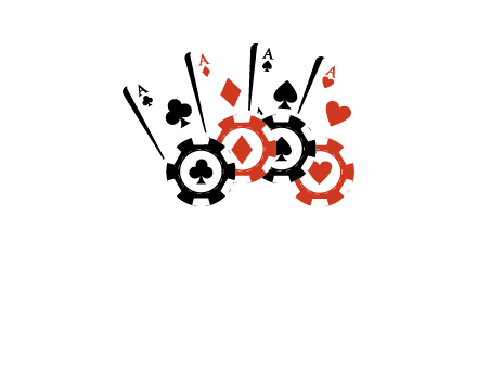 aces and poker chips logo icon