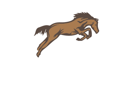 jumping horse illustration