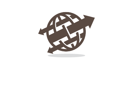 arrows in globe logo