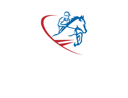 horse rider sports logo