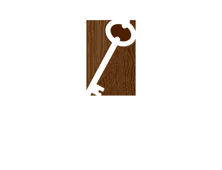 key on wood icon