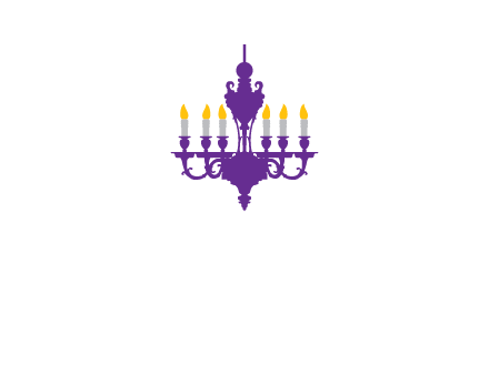 chandelier with candles illustration