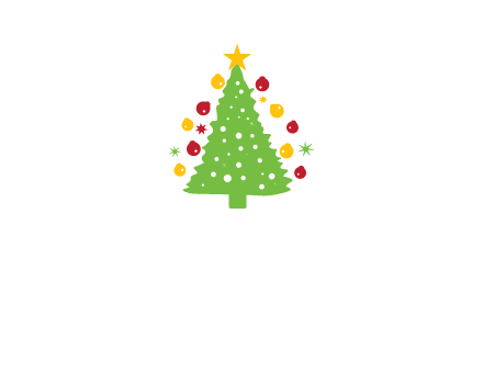 decorative christmas tree icon