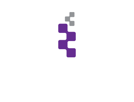 pixel in letter R shape logo