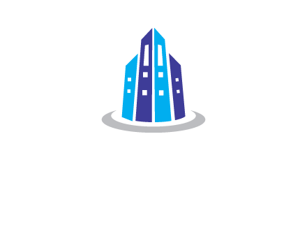 abstract skyscraper swoosh logo