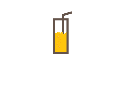 glass of juice with straw icon