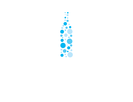 bubble wine bottle icon