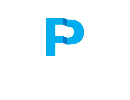 letter F and P origami logo