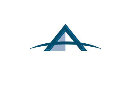 Letter A and pyramid logo