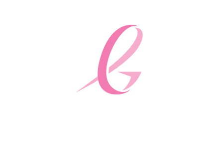 cancer ribbon letter G logo