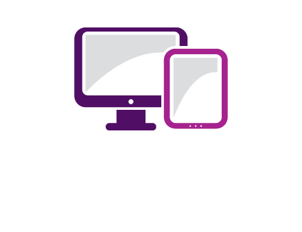 monitor and tablet logo