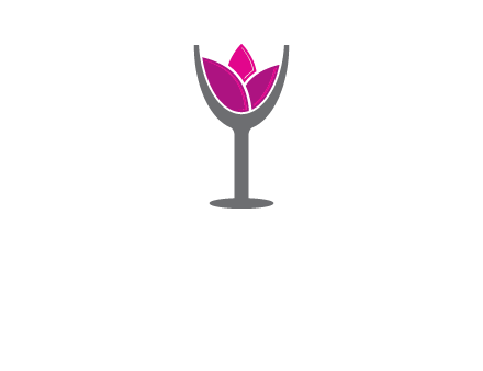 lotus in wine glass graphic