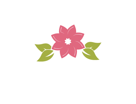 daisy flower and leaves logo