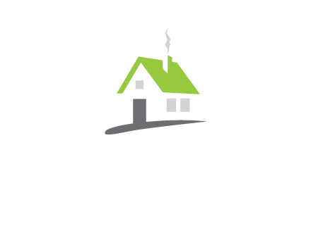 negative space house logo