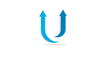 upward arrows in U shape logo