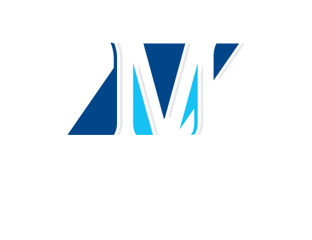 rhombus and letter M logo