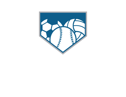 balls inside shield logo