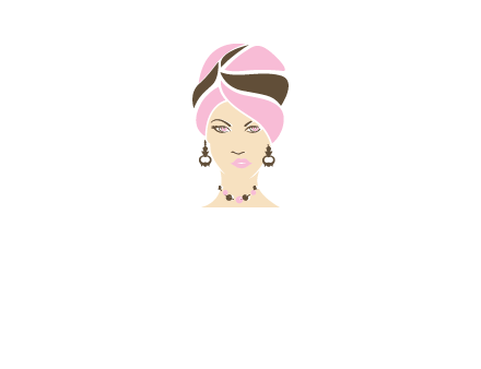 woman wearing a turban and jewelry vector