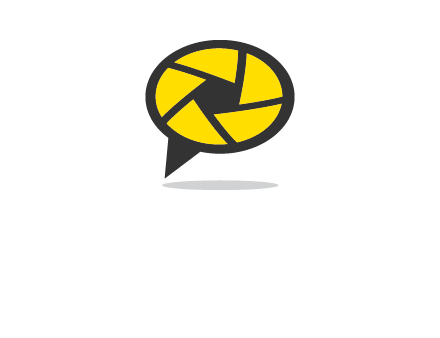 lens on speech bubble logo