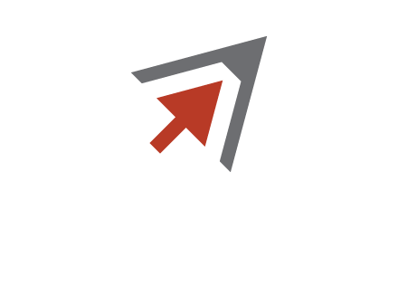 arrow cursor inside pencil tip logo