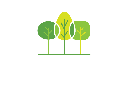 different shaped trees logo