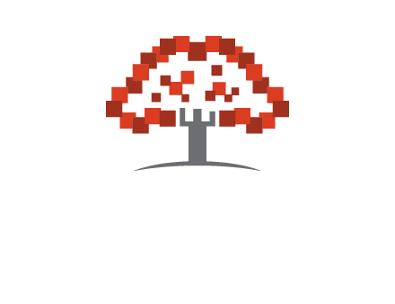 square pixels tree icon