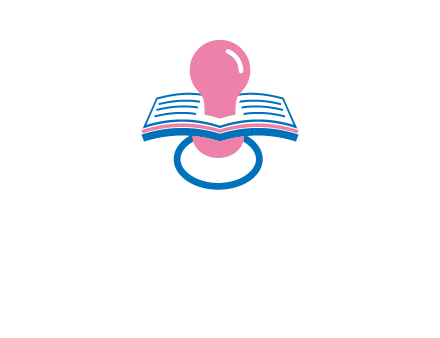 pacifier inserted in a book