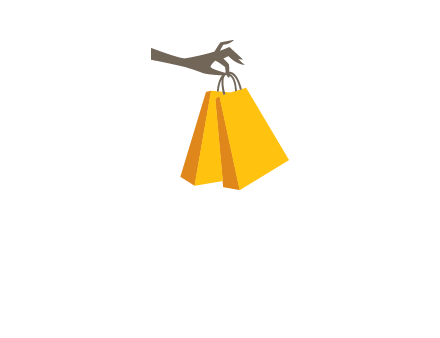 hand picking shopping bags vector