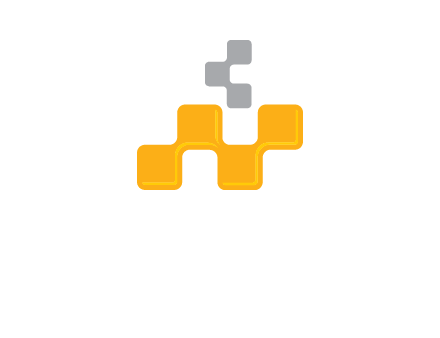 Connecting Pixels forming Letter N logo