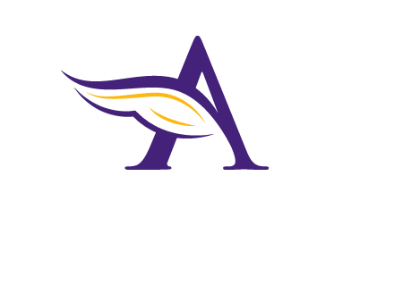 Letter A with a wing logo