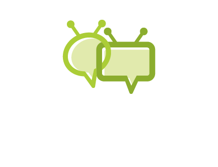 speech bubble media logo