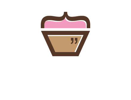 abstract cupcake food logo