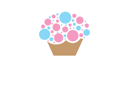 circles forming cupcake food logo