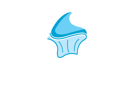 abstract curvy cupcake logo