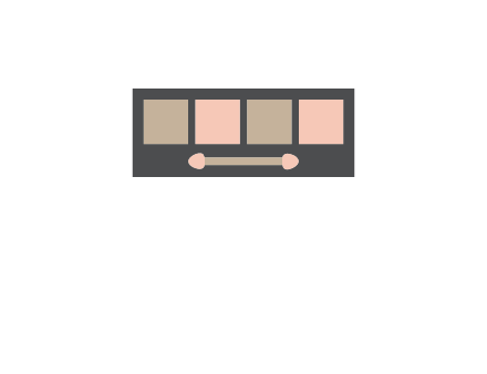 eye shadow palette beauty logo