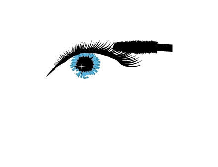 mascara icon for beauty logo