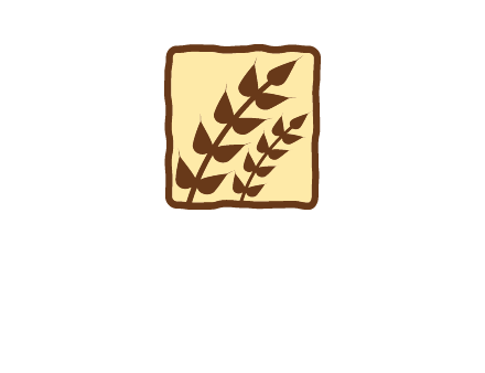 wheat in square food logo