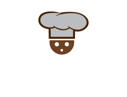 cookie with chef hat food logo