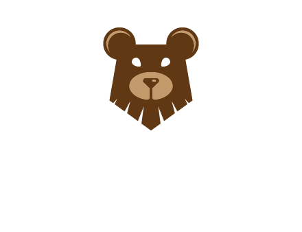 grizzly bear face animal logo