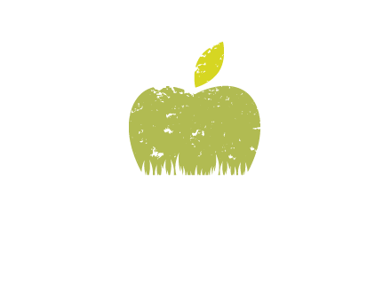 green apple grunge healthcare logo