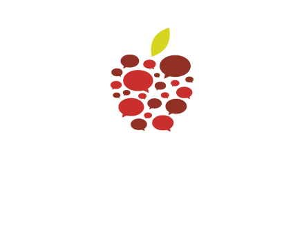 chat bubbles in apple communication logo