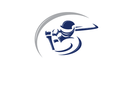 cricket batsman sports logo