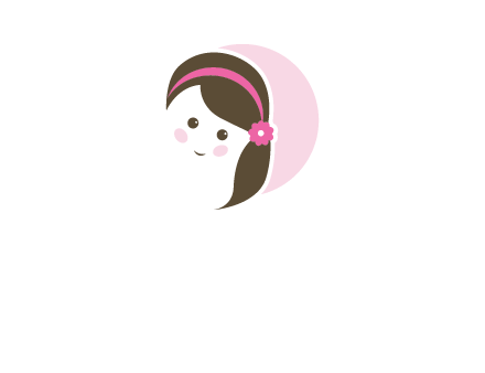 baby girl in circle logo