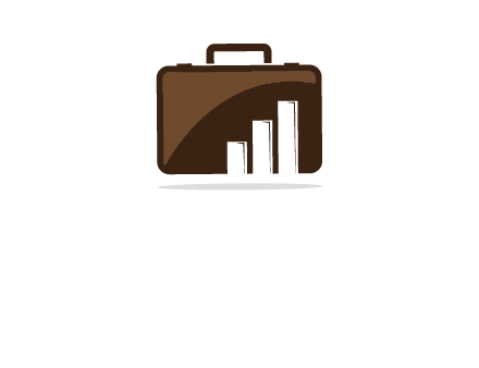 bar graph in briefcase finance logo