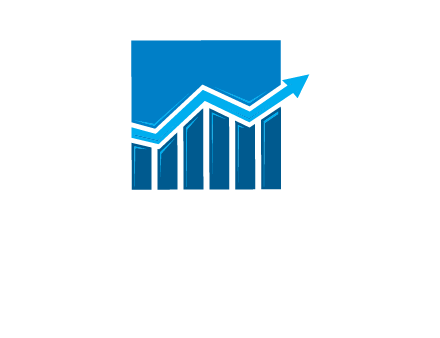 bar graph and arrow logo